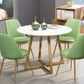 Glam Style Stone Table for Restaurant Round Table with Gold Pedestal Clearhalo 'Dining Tables & Seating' 'Dining Tables' 'dining_table' 'furn' 'furn_dining_table' 'Furniture' 'Kitchen & Dining Furniture' 5118982