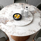 Round Sintered Stone Dining Table Stone Table in White with Pedestal Clearhalo 'Dining Tables & Seating' 'Dining Tables' 'dining_table' 'furn' 'furn_dining_table' 'Furniture' 'Kitchen & Dining Furniture' 5119010