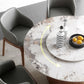 Round Sintered Stone Dining Table Stone Table in White with Pedestal Clearhalo 'Dining Tables & Seating' 'Dining Tables' 'dining_table' 'furn' 'furn_dining_table' 'Furniture' 'Kitchen & Dining Furniture' 5119011