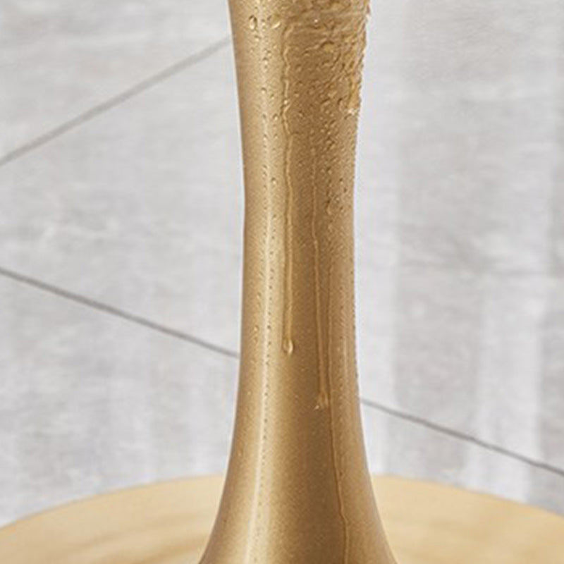 Mesa de comedor de base dorada redonda mesa de comedor de tulipán de piedra glam