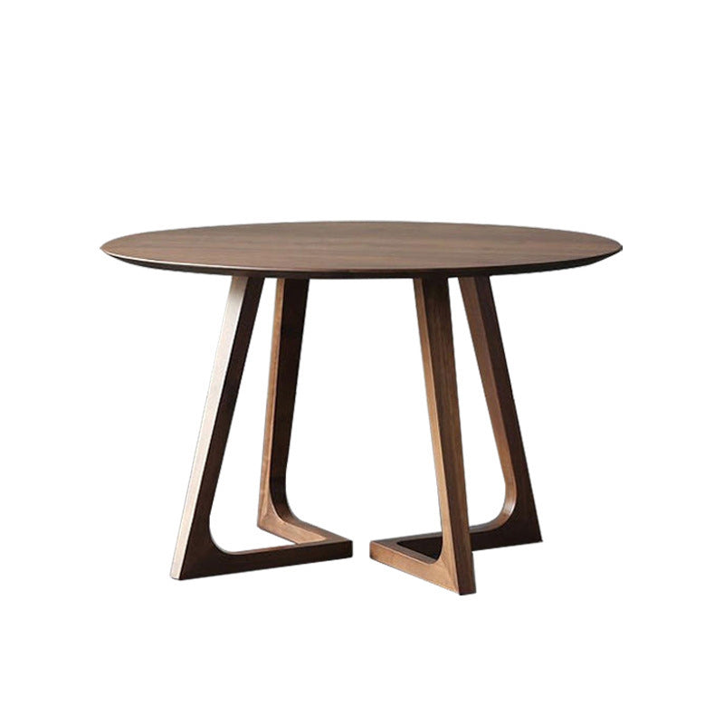 Sala de estar Mesa de comedor de madera de estilo simple Mesa de comedor redonda