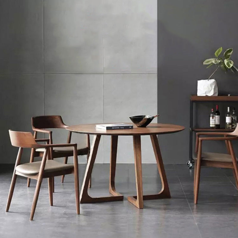 Sala de estar Mesa de comedor de madera de estilo simple Mesa de comedor redonda