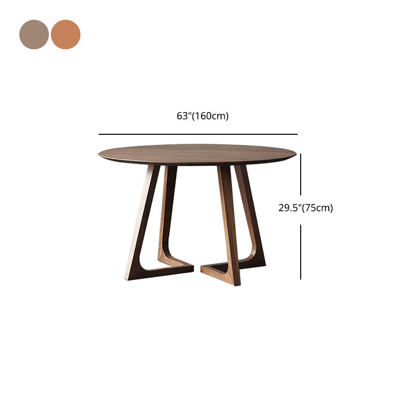 Sala de estar Mesa de comedor de madera de estilo simple Mesa de comedor redonda