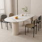 Free Form Sintered Stone Dining Table White Dining Table with Pedestal