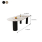 Free Form Sintered Stone Dining Table White Dining Table with Pedestal