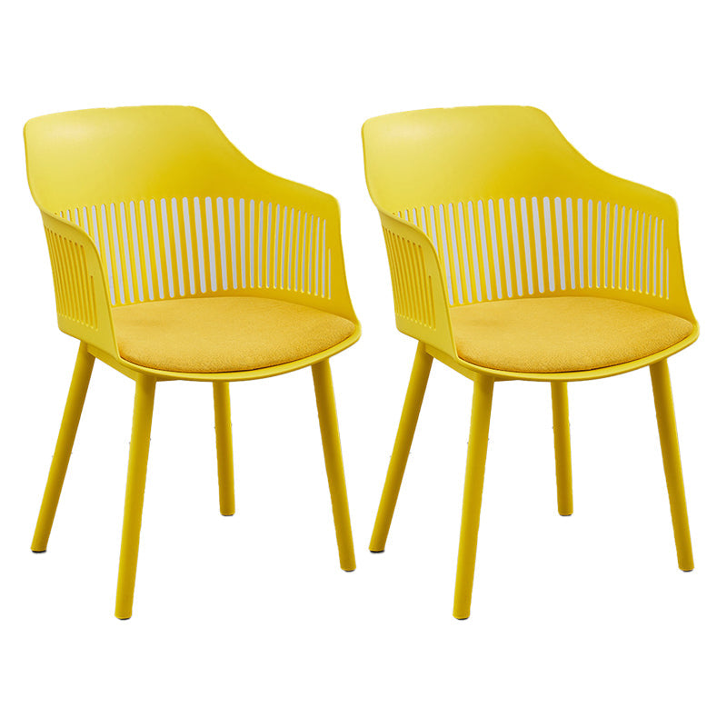 Sedia a braccio di plastica contemporaneo a pala posteriore cucina sedia sala da pranzo