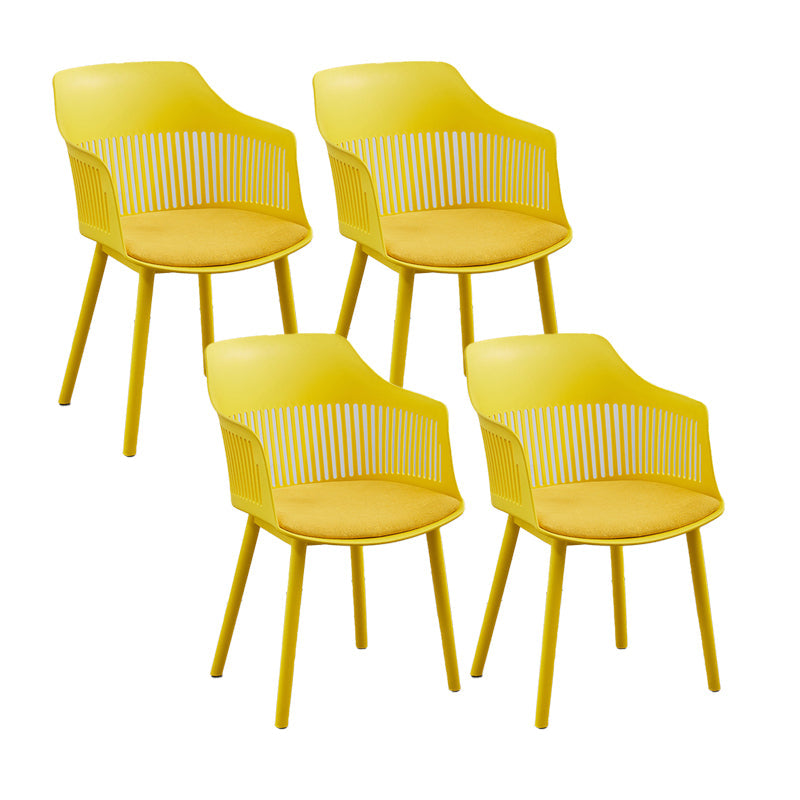 Sedia a braccio di plastica contemporaneo a pala posteriore cucina sedia sala da pranzo