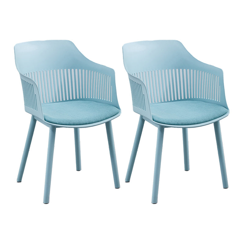 Sedia a braccio di plastica contemporaneo a pala posteriore cucina sedia sala da pranzo