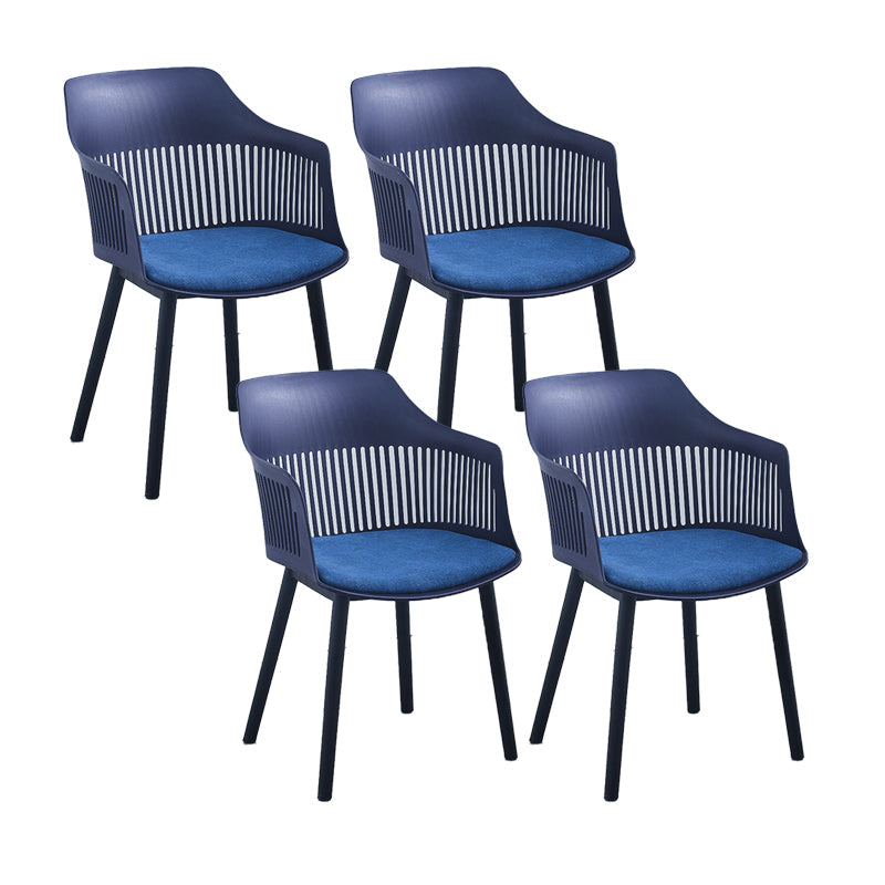 Sedia a braccio di plastica contemporaneo a pala posteriore cucina sedia sala da pranzo