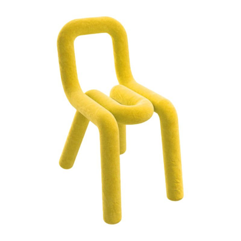 Contemporary Side Chair Velvet Open Back Dining Chair for Indoor