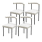Contemporary Side Chair Upholstered Open Back Chair with Metal Legs