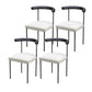 Contemporary Side Chair Upholstered Open Back Chair with Metal Legs