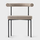 Contemporary Side Chair Upholstered Open Back Chair with Metal Legs