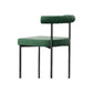Contemporary Side Chair Upholstered Open Back Chair with Metal Legs