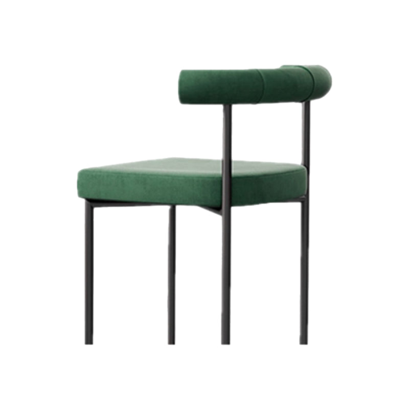 Contemporary Side Chair Upholstered Open Back Chair with Metal Legs