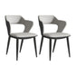 Metal Indoor Upholstered Chair with Arms Metallic Finish Open Back Side Chair