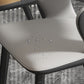 Metal Indoor Upholstered Chair with Arms Metallic Finish Open Back Side Chair