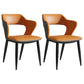 Metal Indoor Upholstered Chair with Arms Metallic Finish Open Back Side Chair