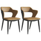 Metal Indoor Upholstered Chair with Arms Metallic Finish Open Back Side Chair