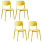 Plastic Contemporary Armless Chair Open Back Kitchen Room Chair