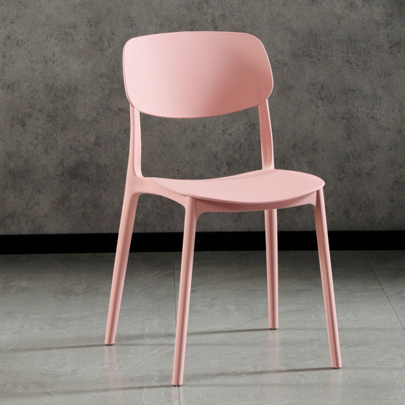 Plastic Contemporary Armless Chair Open Back Kitchen Room Chair