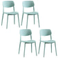 Plastic Contemporary Armless Chair Open Back Kitchen Room Chair