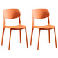 Plastic Contemporary Armless Chair Open Back Kitchen Room Chair