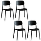 Plastic Contemporary Armless Chair Open Back Kitchen Room Chair