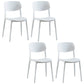 Plastic Contemporary Armless Chair Open Back Kitchen Room Chair