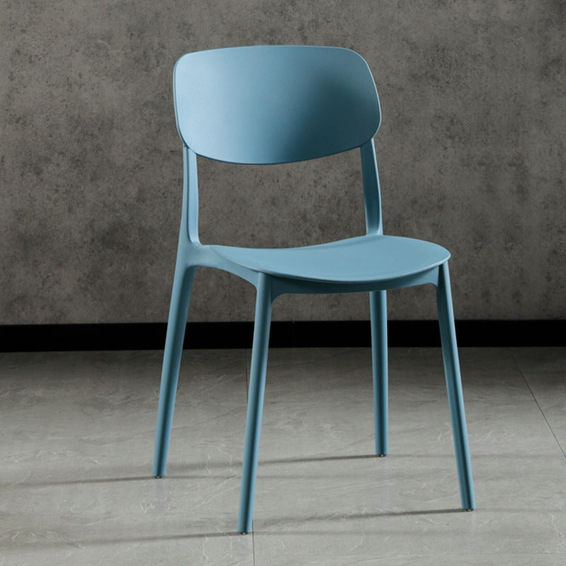 Plastic Contemporary Armless Chair Open Back Kitchen Room Chair