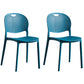 Plastic Contemporary Armless Chair Open Back Kitchen Room Chair