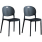 Plastic Contemporary Armless Chair Open Back Kitchen Room Chair