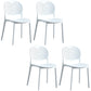 Plastic Contemporary Armless Chair Open Back Kitchen Room Chair