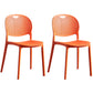 Plastic Contemporary Armless Chair Open Back Kitchen Room Chair