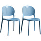 Plastic Contemporary Armless Chair Open Back Kitchen Room Chair