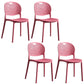 Plastic Contemporary Armless Chair Open Back Kitchen Room Chair