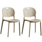 Plastic Contemporary Armless Chair Open Back Kitchen Room Chair