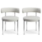 Silla de comedor tapizada con respaldo abierto de estilo moderno, silla lateral para interior