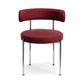 Silla de comedor tapizada con respaldo abierto de estilo moderno, silla lateral para interior