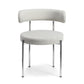 Silla de comedor tapizada con respaldo abierto de estilo moderno, silla lateral para interior