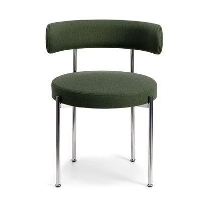 Silla de comedor tapizada con respaldo abierto de estilo moderno, silla lateral para interior