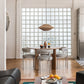 Silla de comedor tapizada con respaldo abierto de estilo moderno, silla lateral para interior