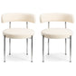 Silla de comedor tapizada con respaldo abierto de estilo moderno, silla lateral para interior