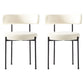 Silla de comedor tapizada con respaldo abierto de estilo moderno, silla lateral para interior