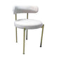 Silla de comedor tapizada con respaldo abierto de estilo moderno, silla lateral para interior