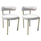 Silla de comedor tapizada con respaldo abierto de estilo moderno, silla lateral para interior