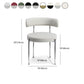 Silla de comedor tapizada con respaldo abierto de estilo moderno, silla lateral para interior