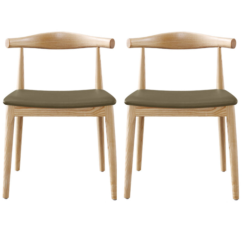 Modern Dining Room Side Chairs Solid Wood Kitchen Armless Chairs