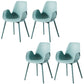 Plastic Contemporary Arm Chair Solid Back Kitchen Room Chair