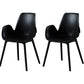 Plastic Contemporary Arm Chair Solid Back Kitchen Room Chair